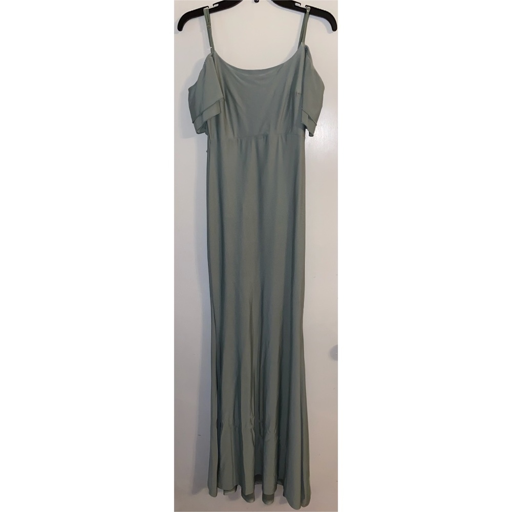 Maternity Cold Shoulder Ruffle Trim Mermaid Hem Dress